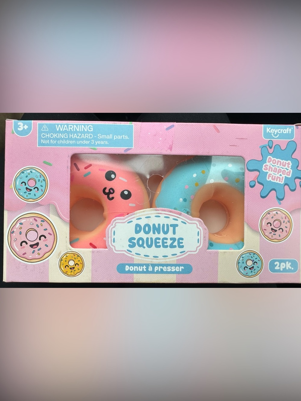 Viral Donut Squeeze 2-Pack - Pink & Light Blue